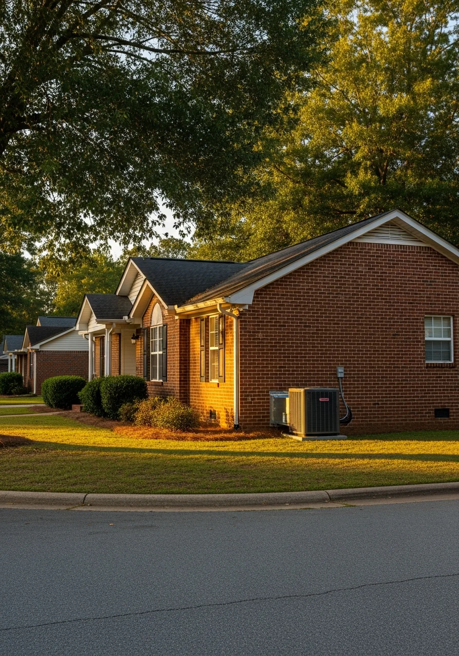 Close-up of a Heflin property exterior showing home details and grounds.